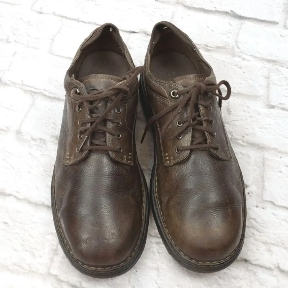 Timberland Men’s Brown Leather Plain Toe Oxford Shoes Size 11.5M